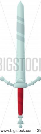 Medieval War Type Of Weapon, Concept Icon Sword Old Cold Weaponry Flat Vector Illustration, Isolated