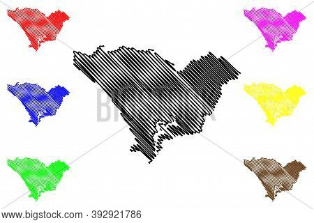 Taylor County, Kentucky (u.s. County, United States Of America, Usa, U.s., Us) Map Vector Illustrati