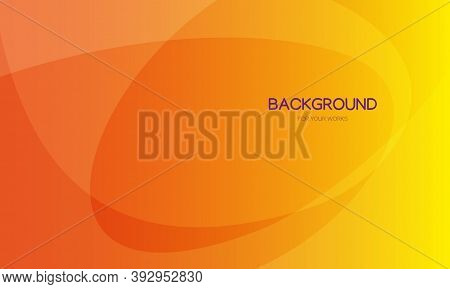 Orange Abstract Background With Curve Lines. Vector Illustration.