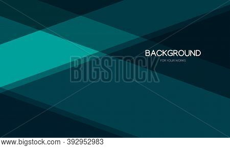 Blue Abstract Background With Geometric Shapes Composition. Vector Illustration.