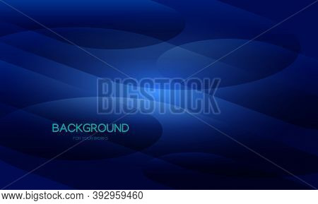 Abstract Background Vector Illustration. Gradient Dark Blue With Geometric Shapes Composition.