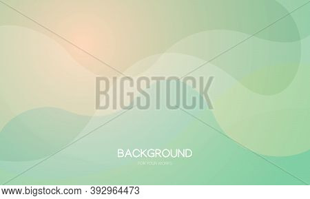 Green Abstract Background With Geometric Shapes Composition.