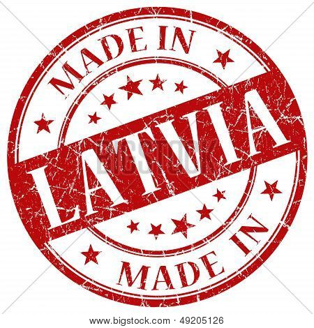 Made In Latvia Stamp