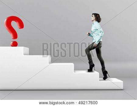 Girl And Questionmark