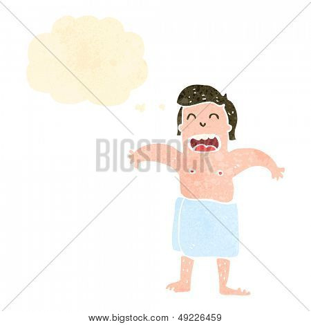 towl에 레트로 만화 남자