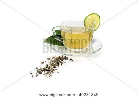 lemon tea isolated over white background