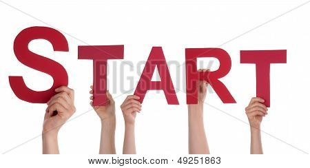 Hands Holding A Red Start