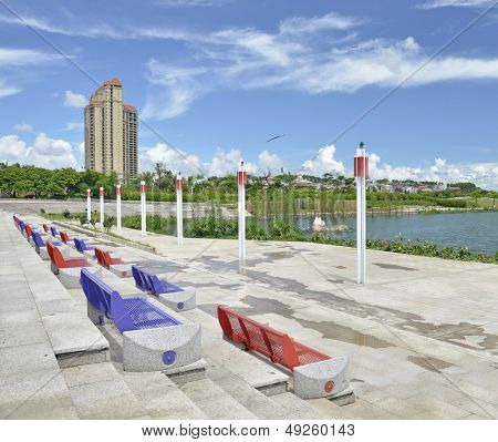 Park sjön landskap 