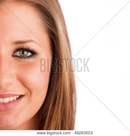 Closeup Photo Of A Preety Womans Face