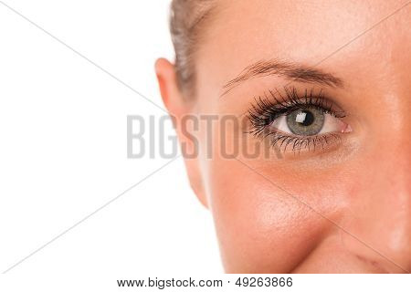 Closeup Photo Of A Preety Womans Face