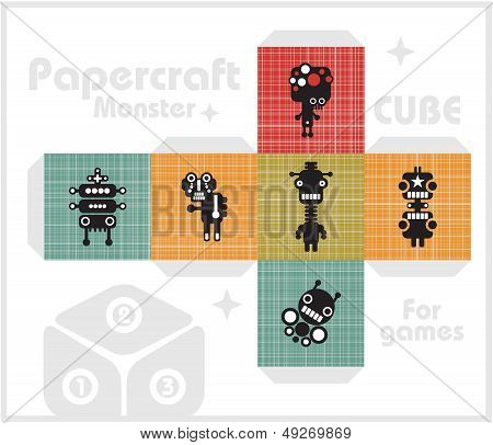 Paper cube for children games and decoration.