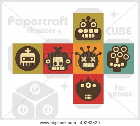Cubo di carta per bambini giochi e decorazione.