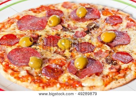 Bacon And Pepperoni Pizza