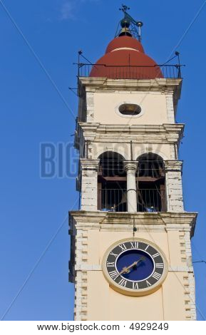 Věž Saint Spiridon na Korfu Řecko