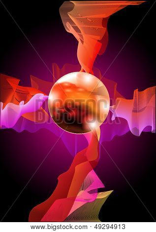 Abstract Sphere Orange