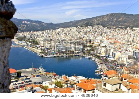 Stadt Kavala in Griechenland (Sommer Resort Ort)