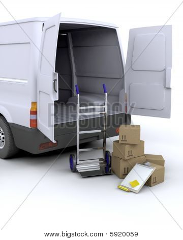Delivery Boxes And Van