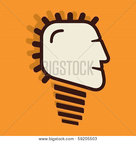 creative bulb face design