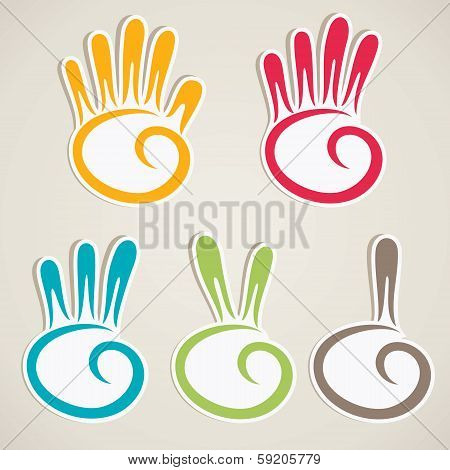 abstract counting hand