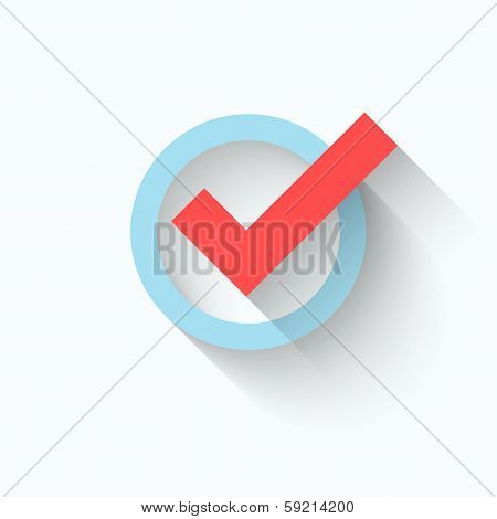 Chek mark. Bright icon