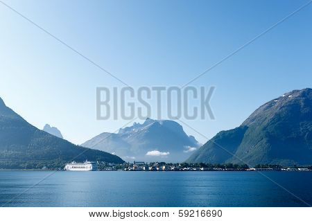 View of Andalsnes city, Norway