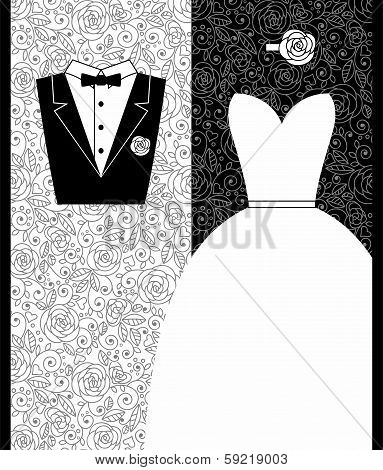 Wedding card in elegant style