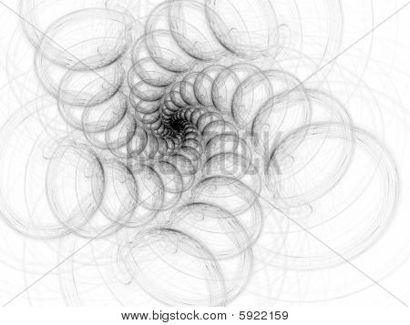 Implosion B&W Fractal - Style de Graphite