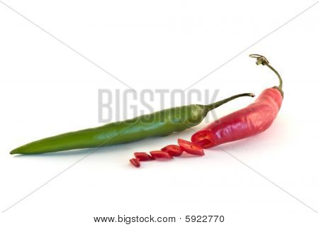 Peppers Isolated On White Background