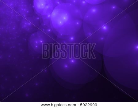 Deep purple auf schwarz Sterne Orb Wolken