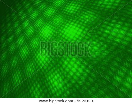 CyberMoire verde oscuro paisaje 3D