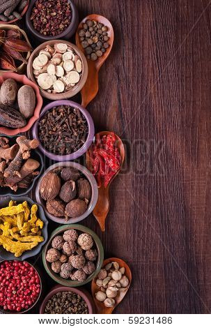 Large Set Of Spices And Seasonings