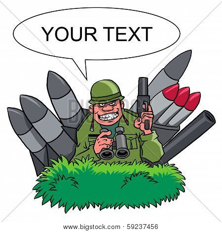 Crazy Cartoon Soldier