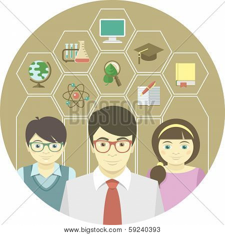 Teacher And Pupils