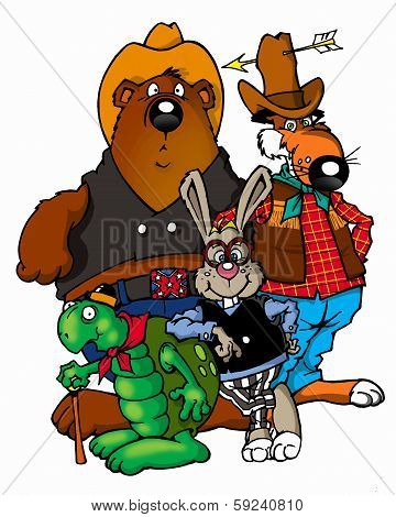 Funny cowboy animals
