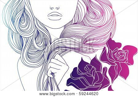Girl and hair
