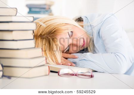 Tired student