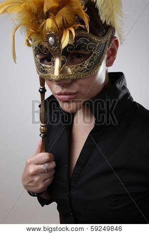 Elegant Girl With A Wonderful Mask