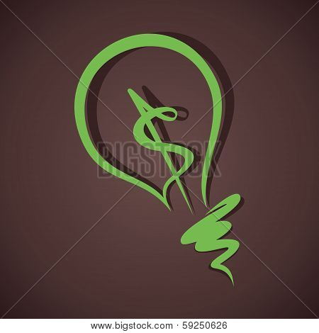 green dollar bulb vector