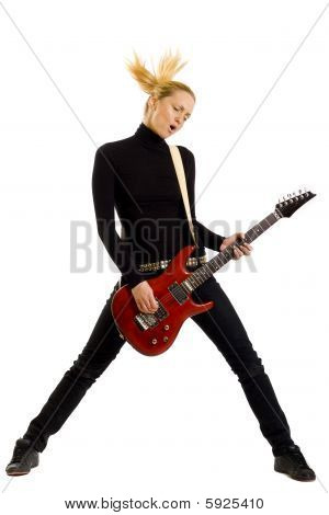 Headbanging Rock Girl