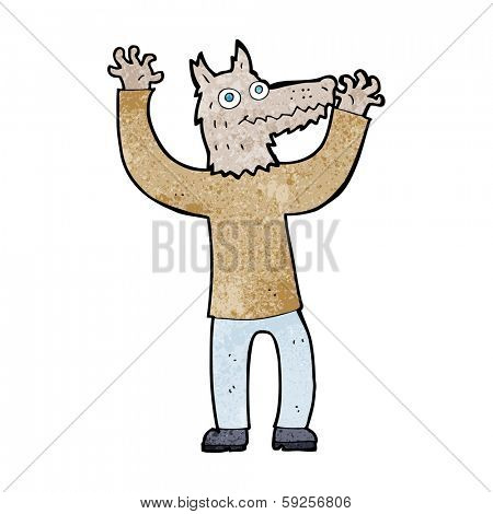 cartoon wolf man