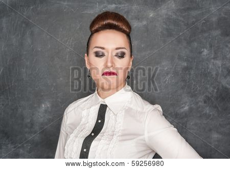 Woman With A Disgust Expression