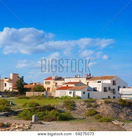 Tabarca Island streets in Alicante Valencian community Spain
