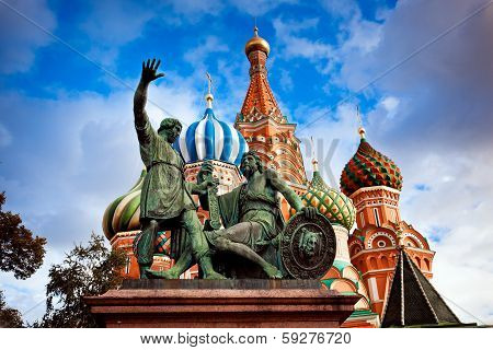 Minin And Pozharsky Monument In Moscow