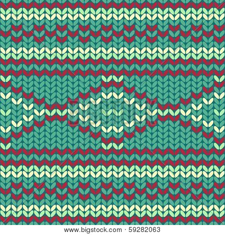 Illustration seamless knitted pattern.