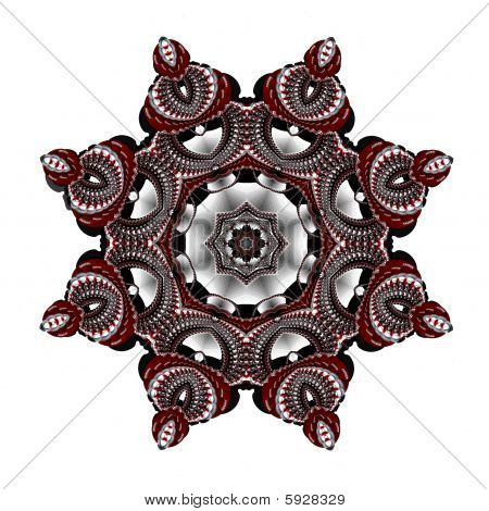 Mandala květinová zlatem