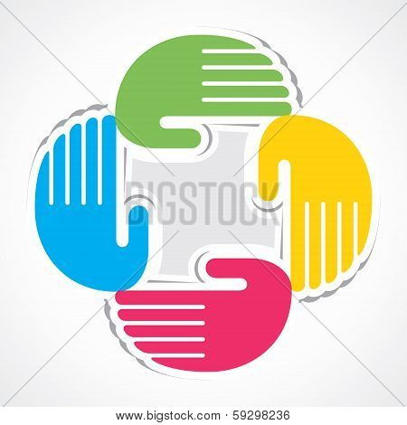 colorful hand background