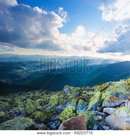 Carpathian mountain landscape