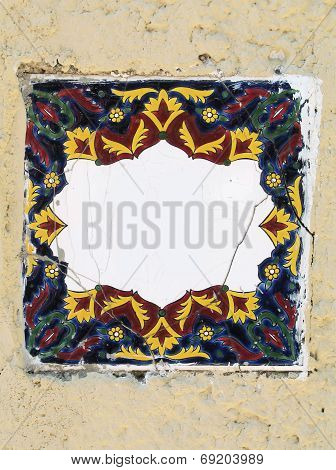 Old Ceramic Street Number Template