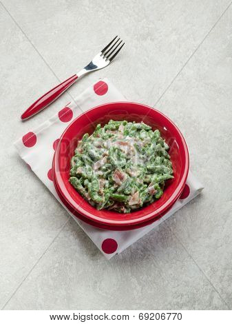 spatzli gnocchi with speck