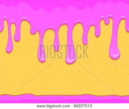 Vector Seamless Pattern With Tasty Cake
